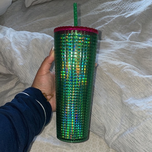 Starbucks 2022 Green & Pink Gradient Jeweled Venti Tumblr. NWT. Beautiful. 24 oz - Picture 5 of 5